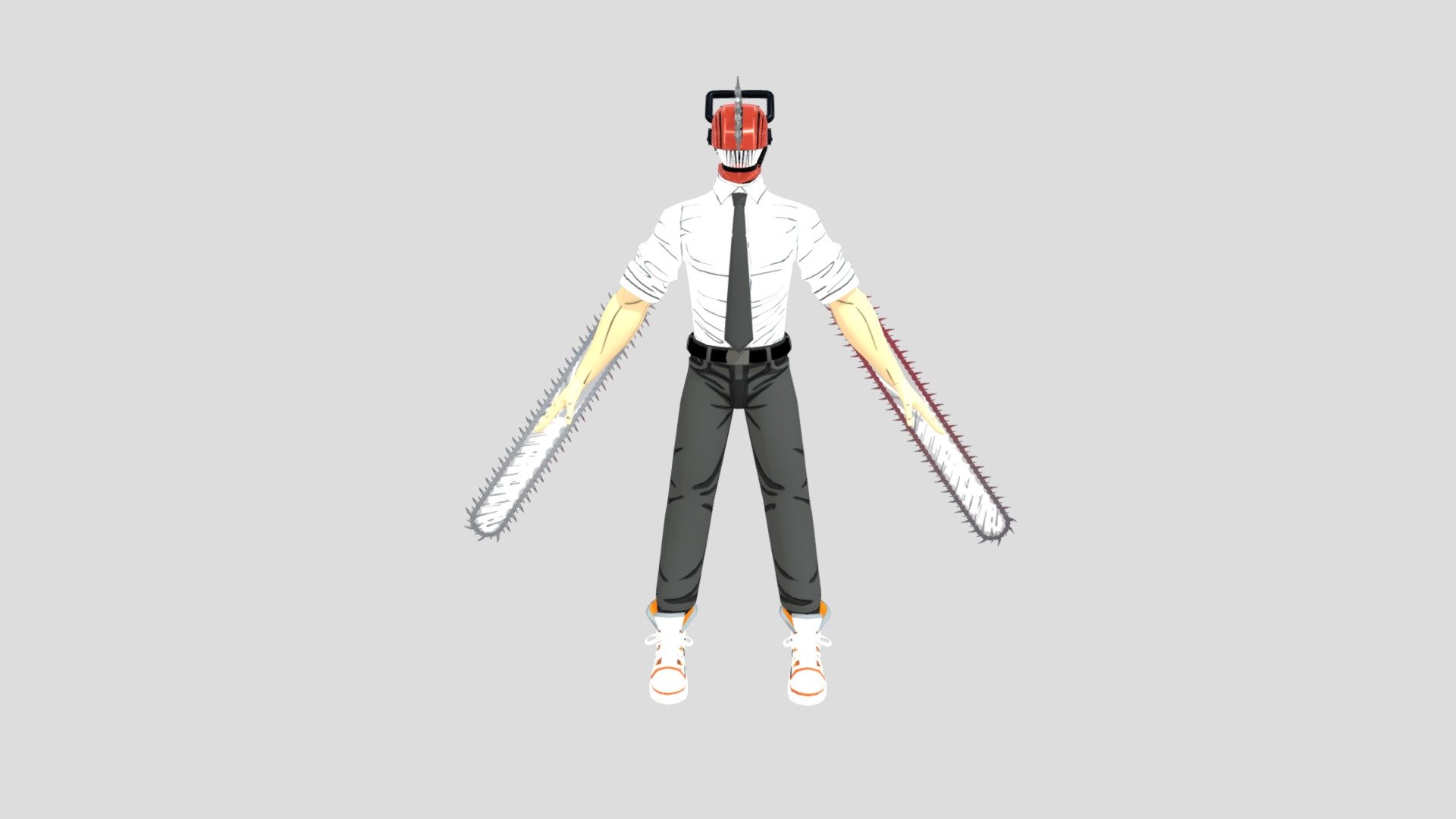 This is a Rigged 3D Model of Denji from Chainsaw-Man Anime 3d model