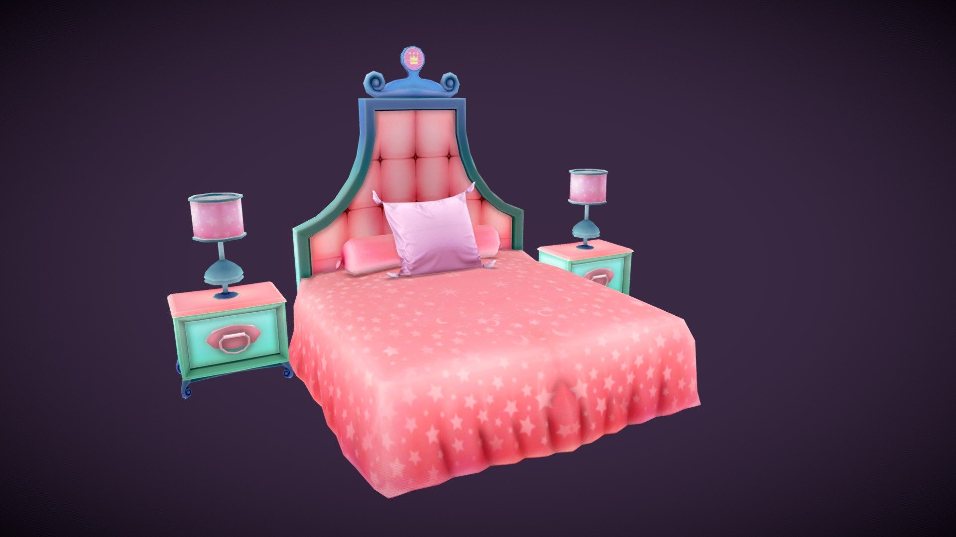 After receiving some feedback, I've updated the stylised bed model 3d model