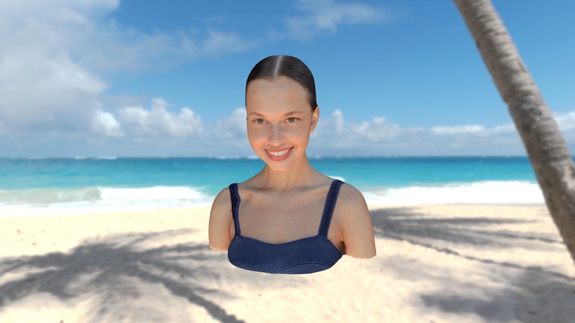 A trip to the virtual beach - Valeria Semushina - Download Free 3D model by dennisonb 3d model
