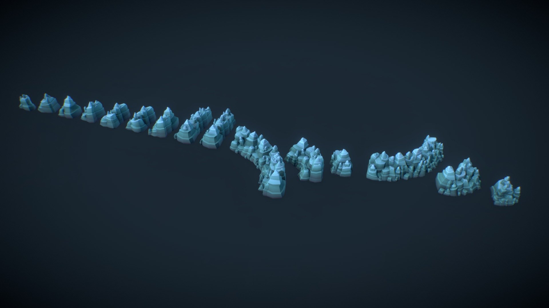 Cave wall level set for the Tombstar game 3d model