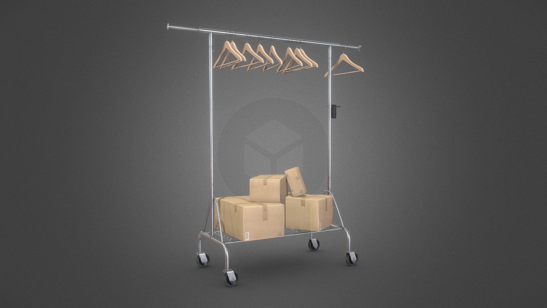 High quality model of a clothes rack.

Formats included : .FBX .OBJ

Included UV 4096x4096 (baseColor - metallic - normal - roughness - opacity) 3d model