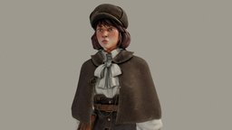 Detective Harriet with cape victorian, british, detective, herringbone, howestdae, character, noai, cc2023