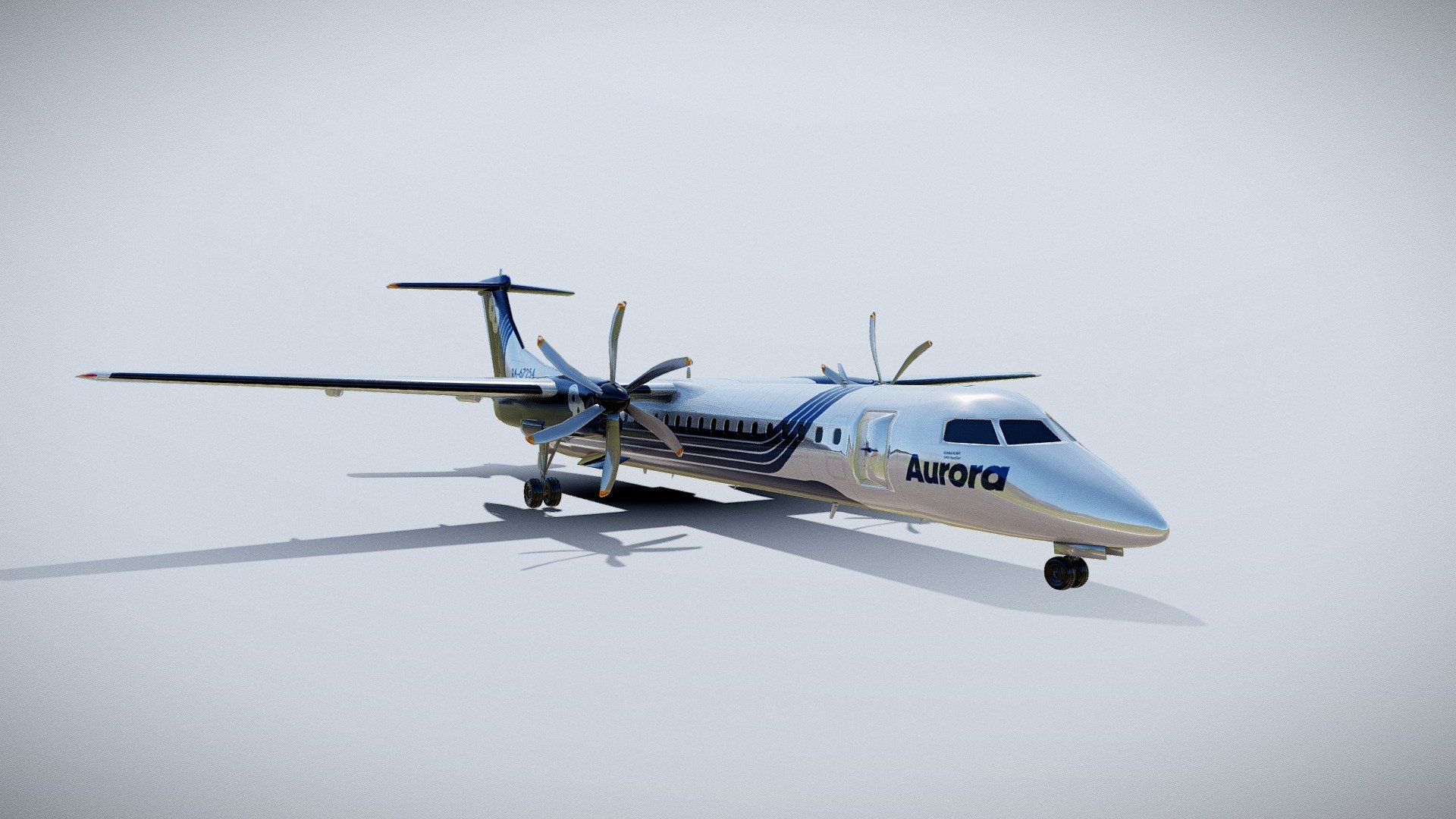 Aurora Airlines 
Bombardier DHC-8 Q400
Q400 NextGen - Aurora Airlines DHC-8-Q400 - 3D model by aurora_airlines 3d model