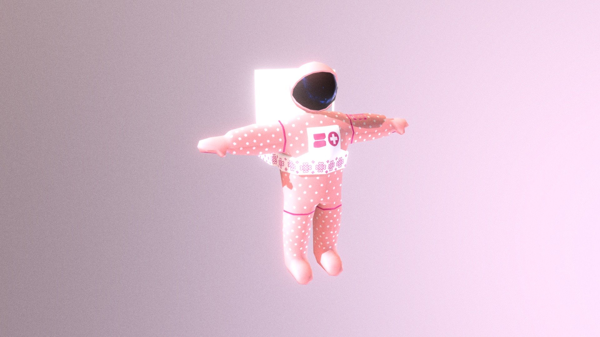 I just wanted a space suit that looked like Hello Kitty. Not her specifically, just wanted that Pockey Pink. Mmh strawberry 3d model
