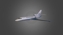 Dassault Falcon 50 airplane, aircraft, commercial, civilian, vehicle, lowpoly, gameready