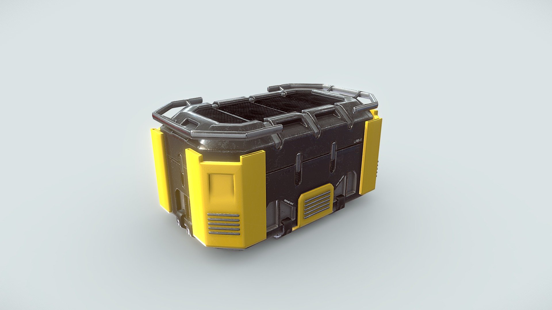 Just testing out the hard edge modeling in maya and created this scifi box :) The uvs and textures were done kinda fast tho, soo dont zoom in too much 😋 - Futuristic crate/box - Download Free 3D model by Just8 3d model