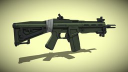 Assault Rifle scrap, free3dmodel, gun-weapon, rifle-assault-rifle, substancepainter, weapon, gameart, gameasset, stylized