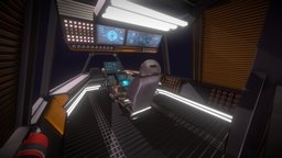 Sci-Fi Fighter Cockpit 3D Model