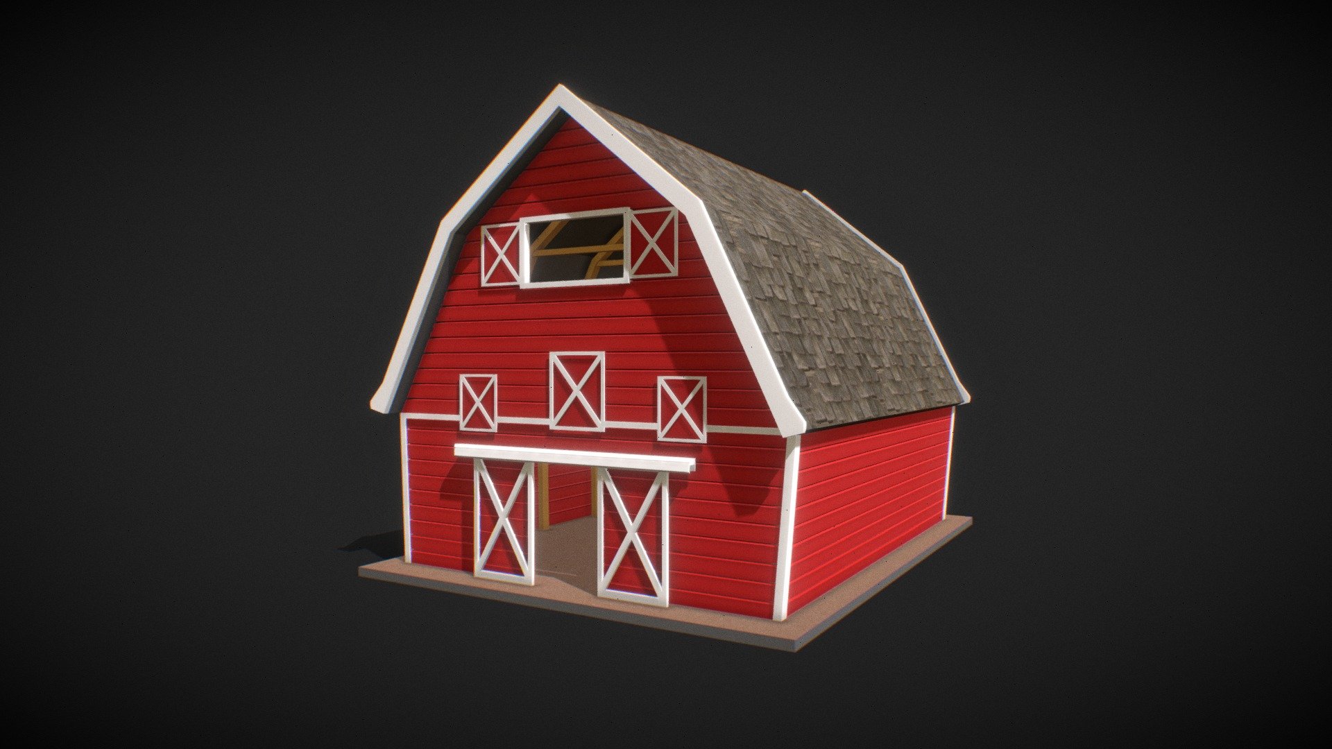 a Little big barn - 1st day entry for 3December 2022 - 3December 2022 - 01 Barn - 3D model by P3TroV 3d model