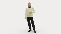 Old man posed 0424 style, people, clothes, posed, miniatures, realistic, old, character, 3dprint, model, man