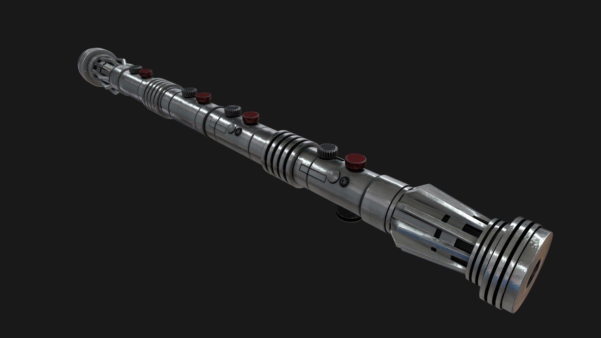 This is a lightsaber I created for my Darth Maul model 3d model