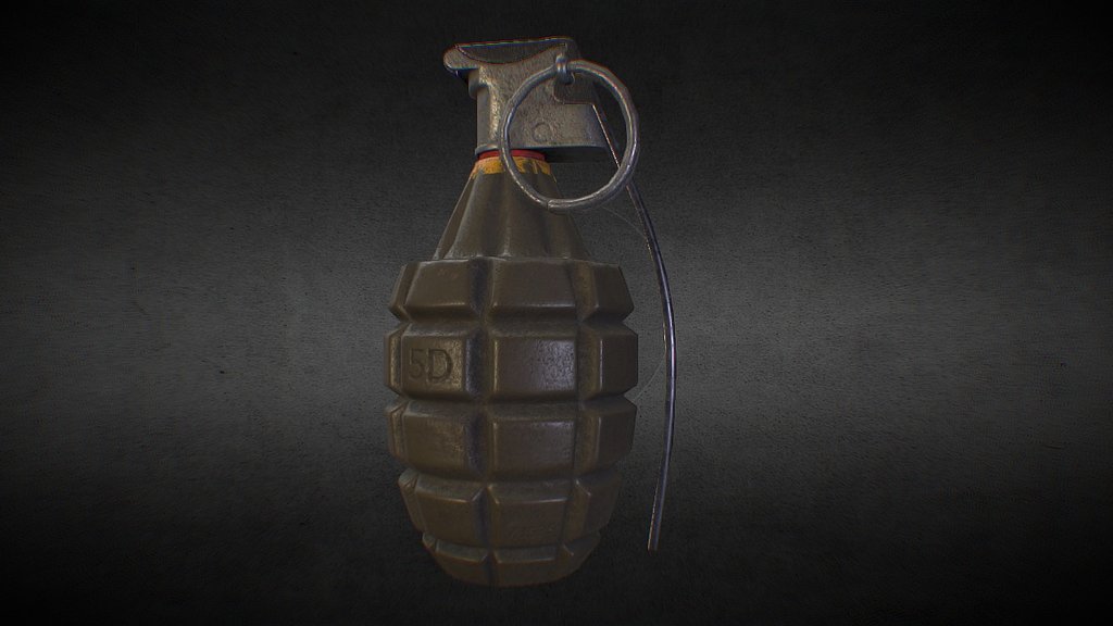MK II grenade, usually called pineapple. Modeling: Blender - Grenade MK II - 3D model by Vulture (@cent) 3d model