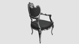 chair armchair, key, antique, furniture, 13, rococo, am122, chair