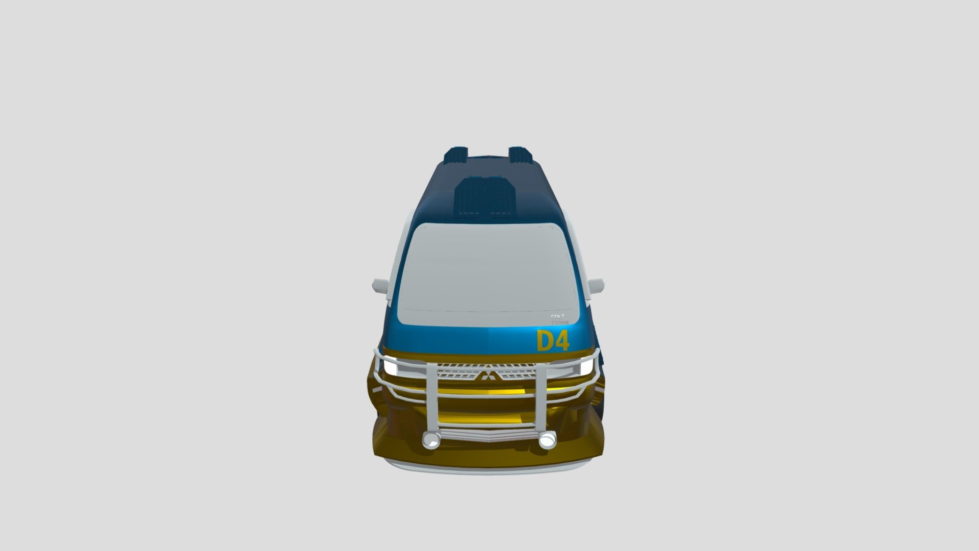 Car for public transportation in Indonesia - ANGKOT FUTURISTIC - 3D model by viczac3 3d model