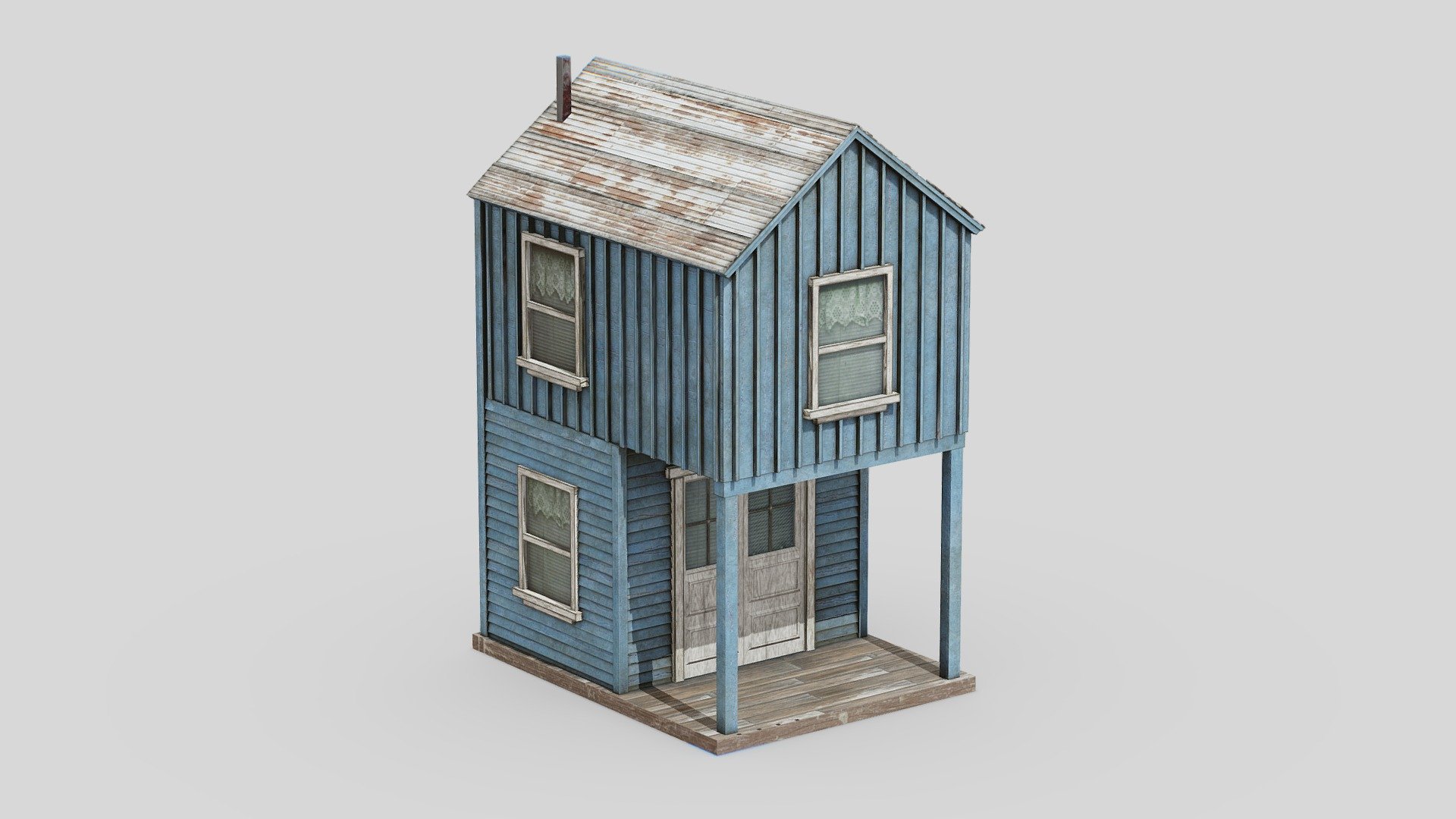 Free download：www.freepoly.org - Old Building-Freepoly.org - Download Free 3D model by Freepoly.org (@blackrray) 3d model