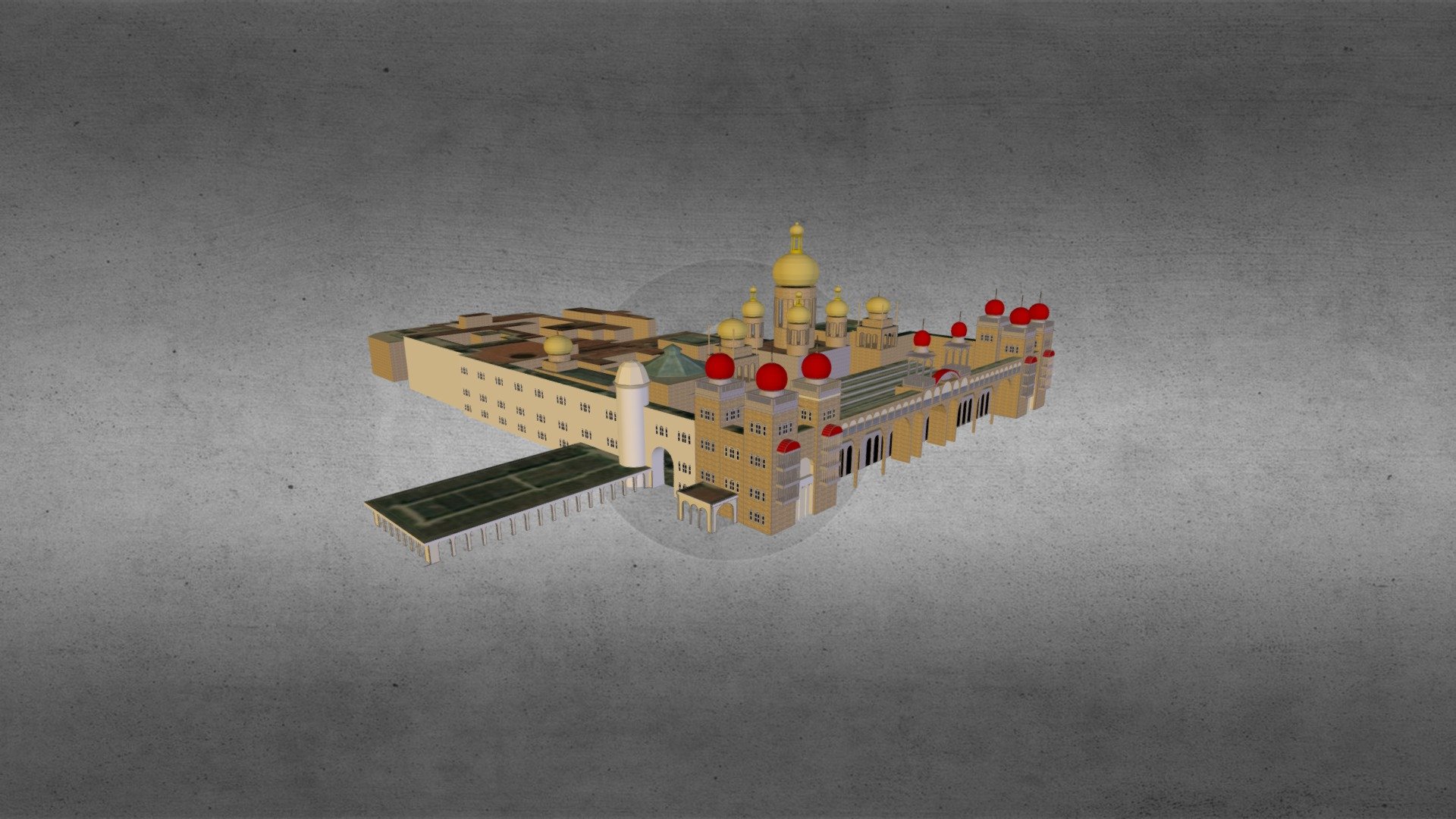 The Mysore Palace in Mysore India.  This model was generated from 4 photographs and Google Imagery - Mysore Palace - 3D model by ryangarnett 3d model