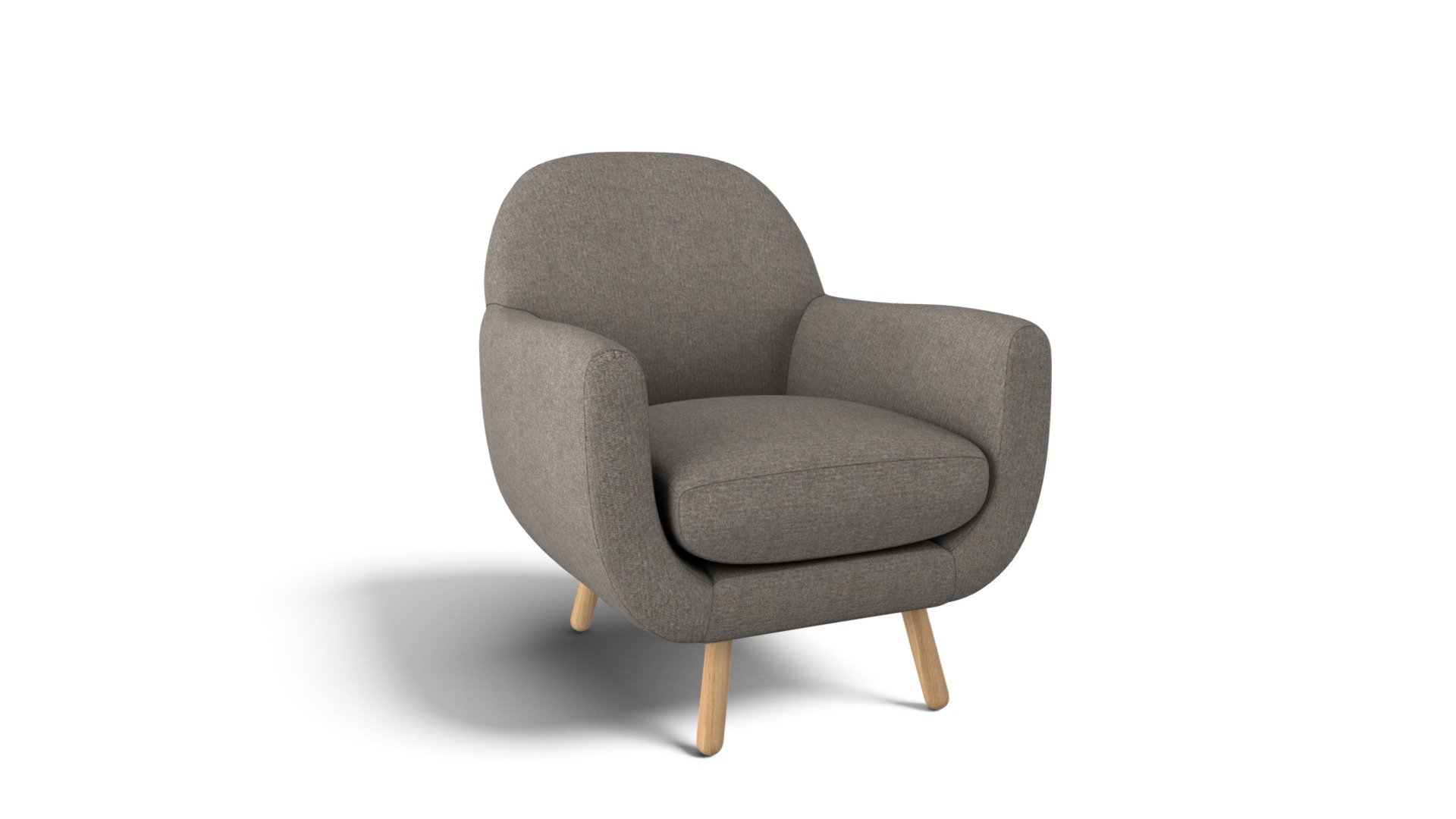 Jonah Armchair, Stone Grey - Download Free 3D model by MADE.COM (@made-it) 3d model