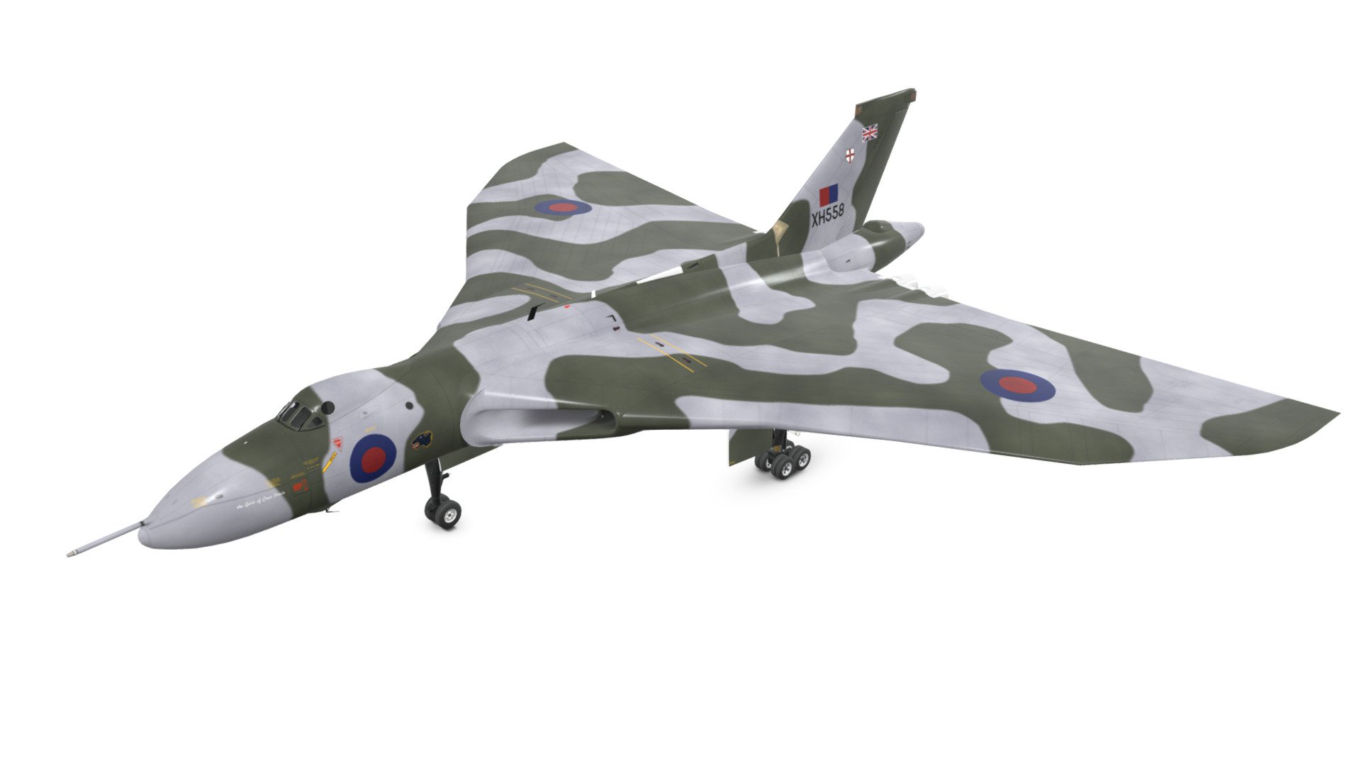 Low polygon model of an Avro Vulcan B2 - Avro Vulcan B2 - 3D model by Tony Elms (@tonyelms) 3d model