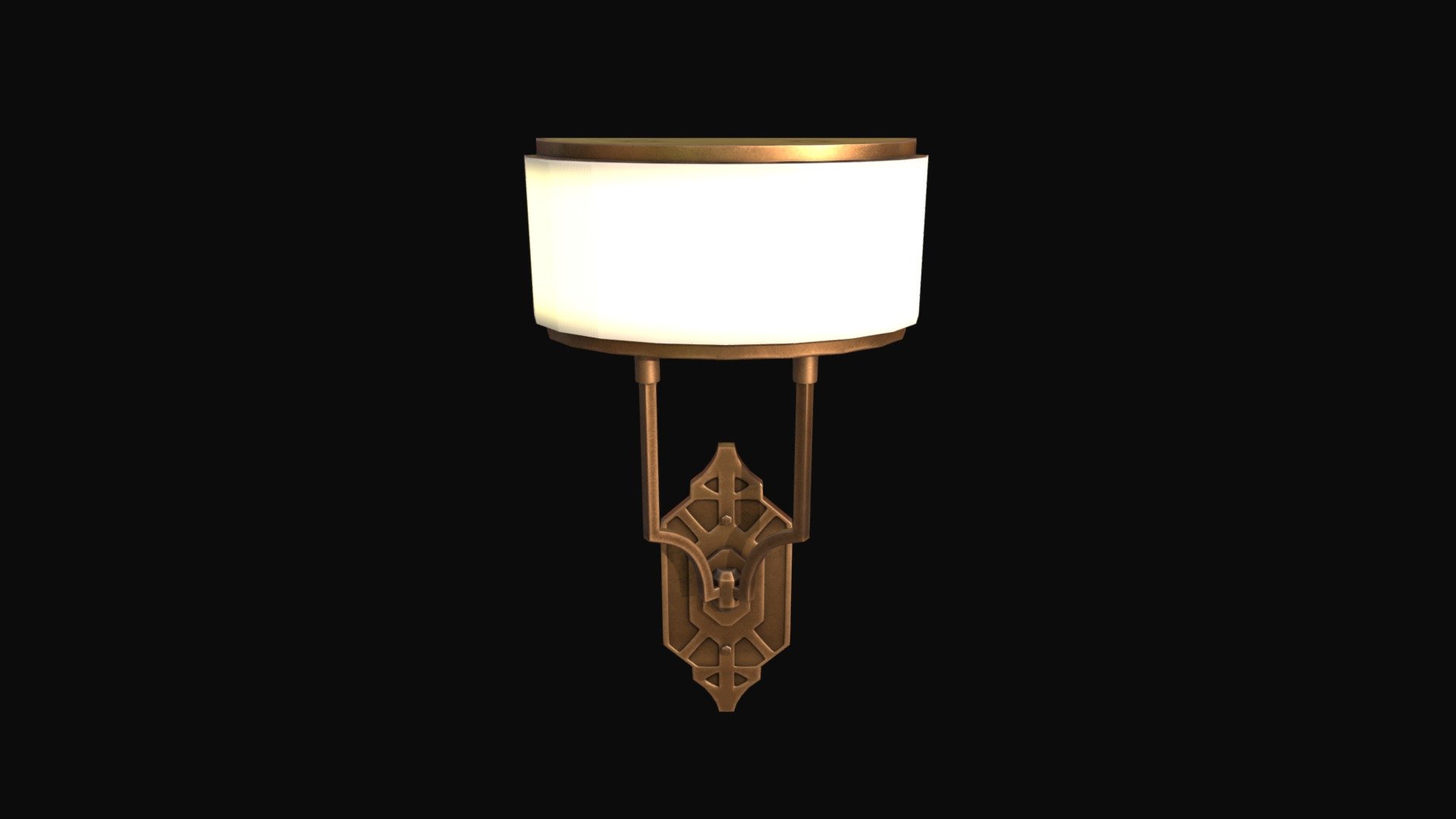 A simple game ready wall light 3d model
