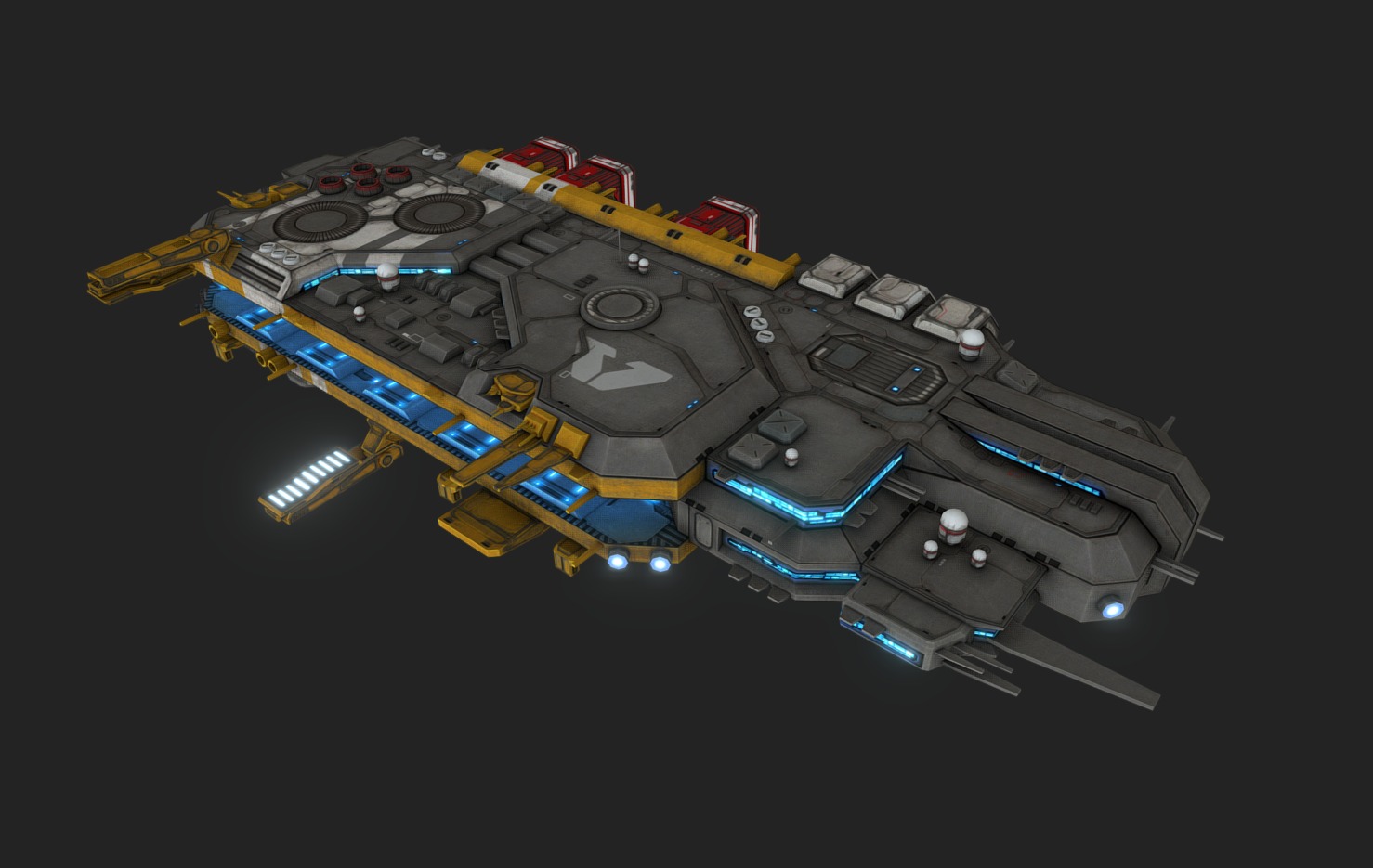 Remodeling and texturing by Oni.
Based on the original concept by relic.
www.homeworld2complex.com 
http:http://complex.mastertopforum.com https://www.patreon.com/beghins - vgr_servicedepot - 3D model by Oni (@Oni_cmx) 3d model