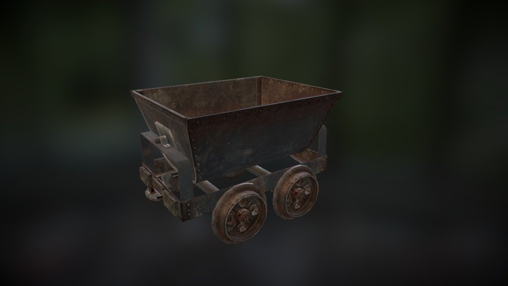 Old mine coal cart - Coal Cart - Download Free 3D model by darker 3d model