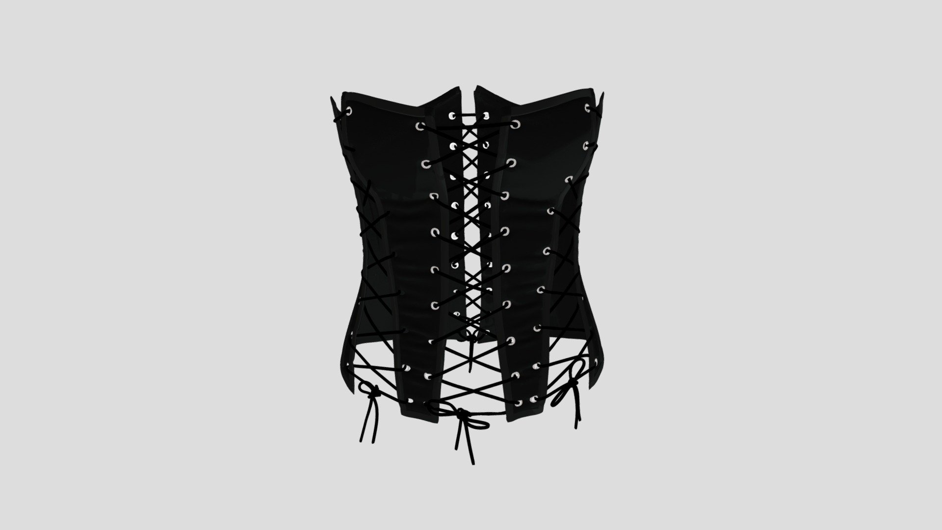 black corset - 3D model by virtualrags 3d model