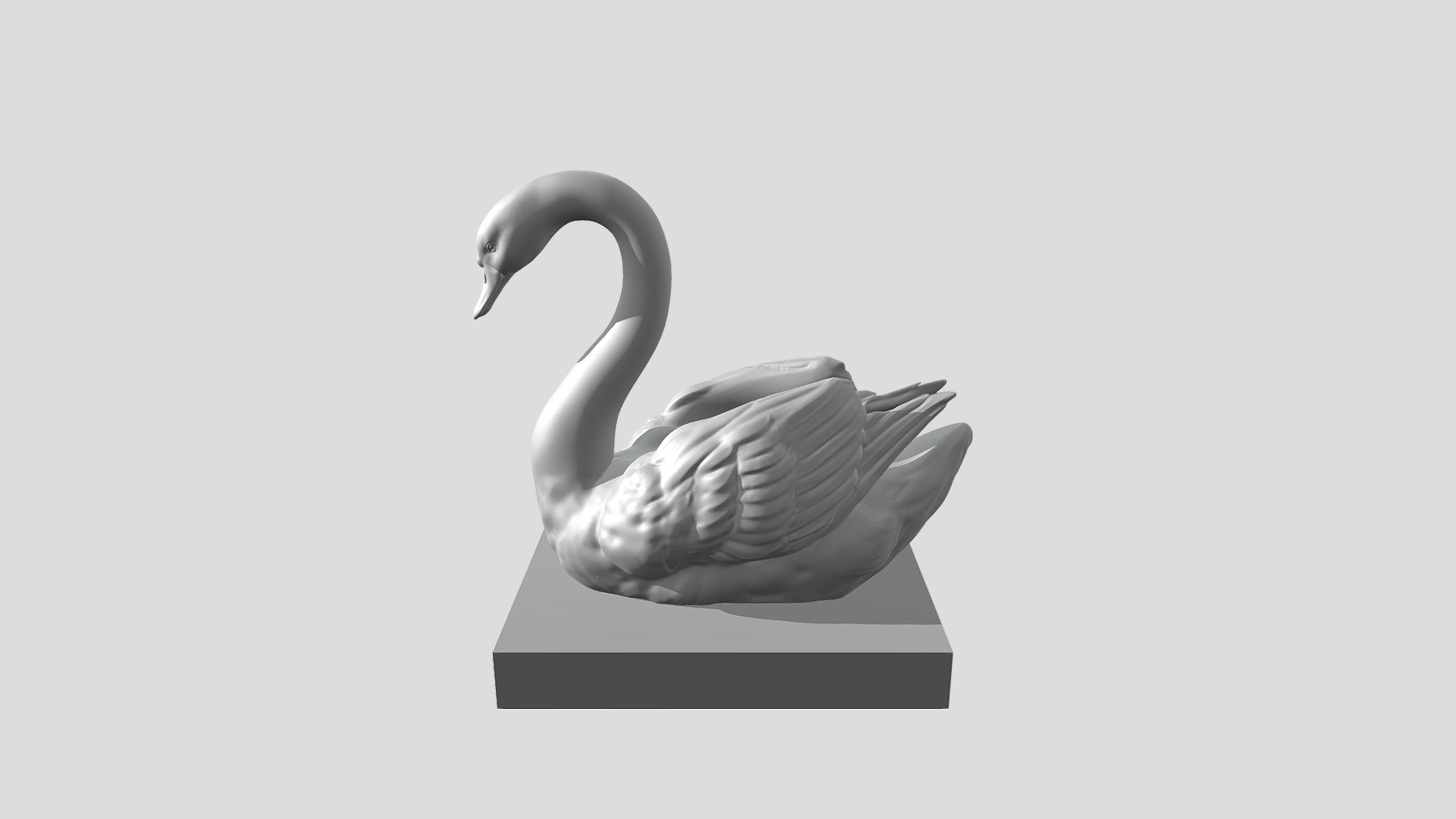 Swan - 3D model by TataPasteque 3d model
