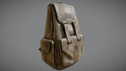 Canvas Back Pack leather, back, pack, bag, backpack, canvas, asset, game
