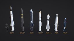 Missiles Pack 2 missile, modern, hard, surface, firearm, aircraft, combat, weapon, military, war, noai