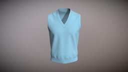 V- Neck Knitted Vest tshirt, vest, marvel, fashion, muscle, new, tee, v-neck, apparelclothing, 3dappareldesign, vestdesign, vest3d, 3dvest, sleevelessvest, knitvest