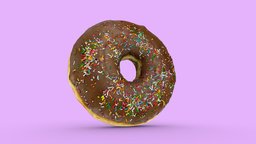 Giant Donut food, cake, chocolate, donut, pastry, sprinkles, photogrammetry, 3dscan, polycam