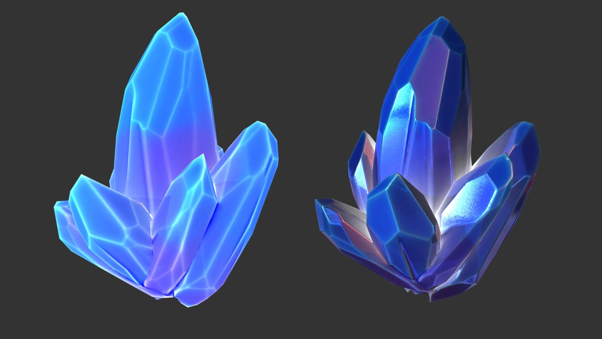 Crystals - Download Free 3D model by PolyToots (@GaryDave) 3d model