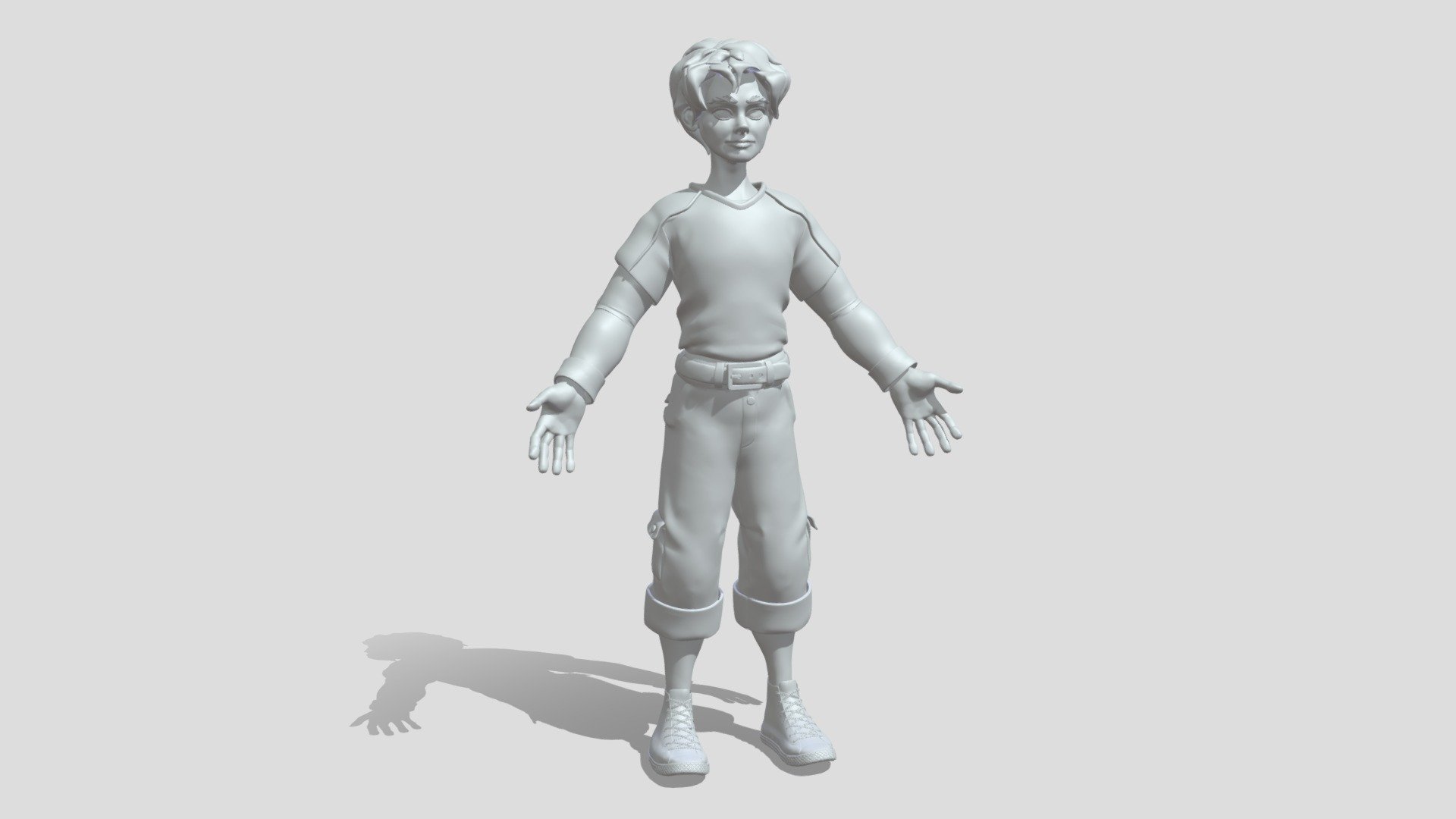 Cartoon boy. Zbrush file include in archive 3d model