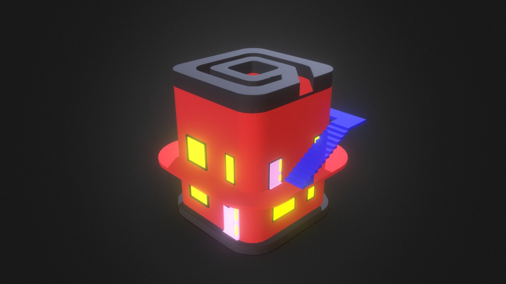 Metaverse House 3D model_ Top logo 3D building - Metaverse House 3D model - 3D model by fadi04 3d model