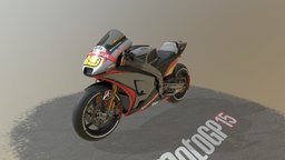 Aprilia RS-GP bike, videogame, milestone, motogp, aprilia, lowpoly, racing
