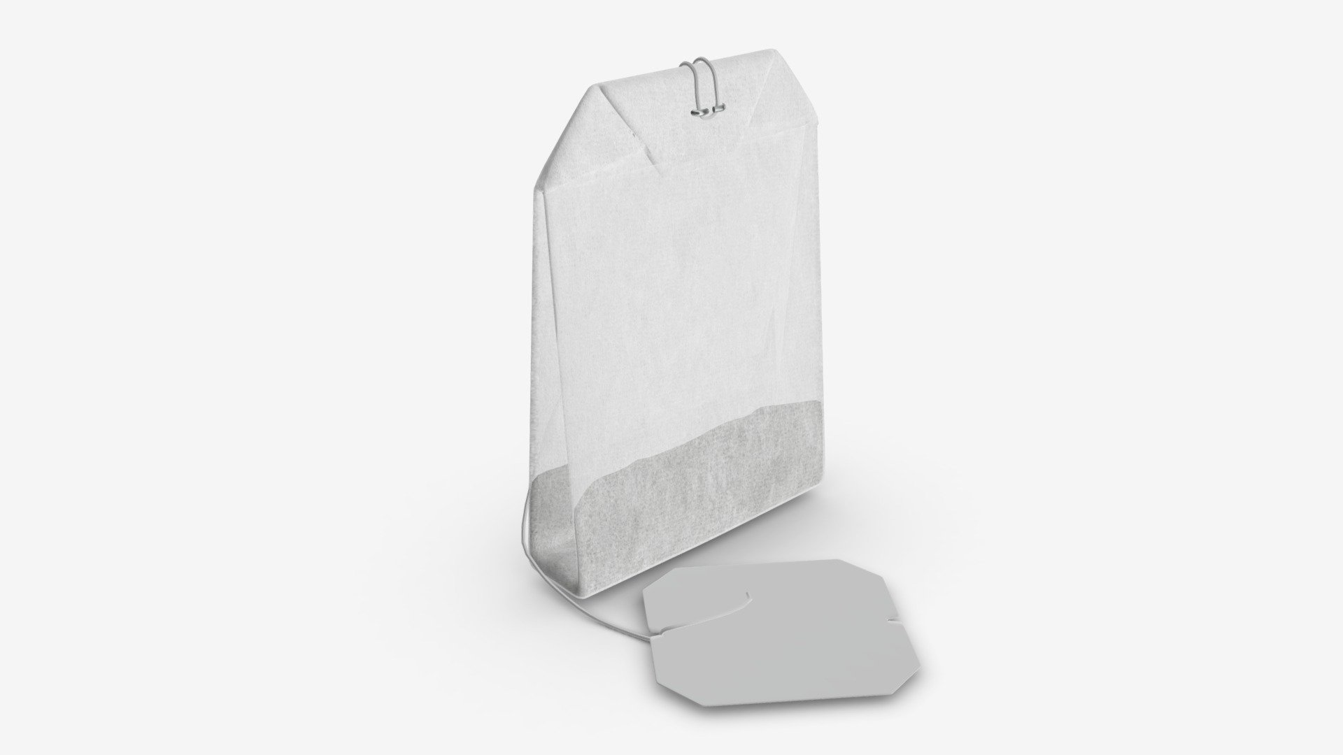 Tea bag with label 03 - Buy Royalty Free 3D model by HQ3DMOD (@AivisAstics) 3d model