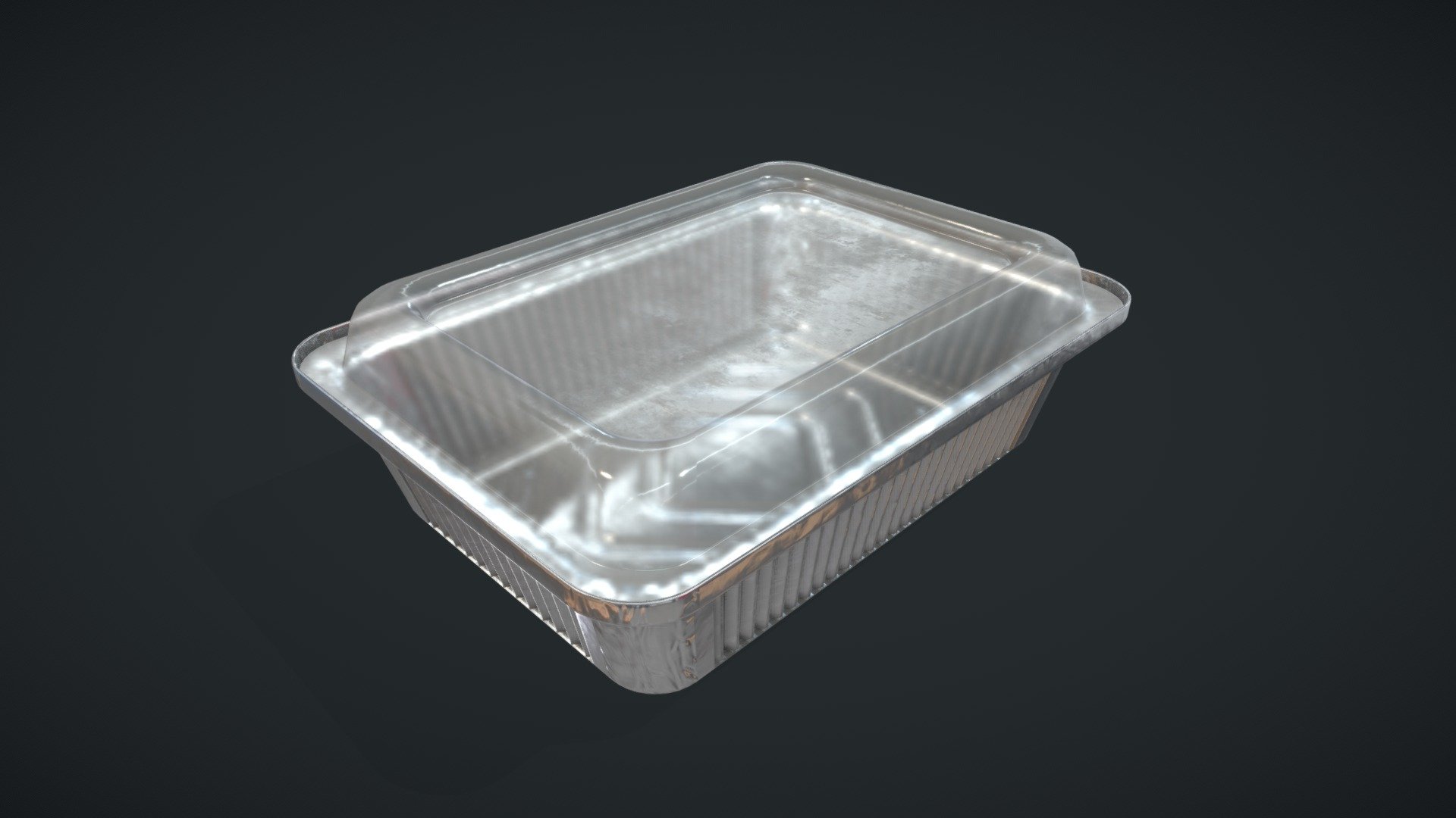 This is a 3D model of an Aluminum Food Container with Lid




Made in Blender 3.x (PBR Materials) and Rendering Cycles.

Main rendering made in Blender 3.x + Cycles using some HDR Environment Textures Images for lighting which is NOT provided in the package!

What does this package include?




3D Modeling of an Aluminum Food Container with Lid

2K and 4K Textures (Base Color, Normal Map, Metallic ,Roughness, Ambient Occlusion and Opacity)

Important notes




File format included - (Blend, FBX, OBJ, GLB, STL)

Texture size - 2K and 4K

Uvs non - overlapping

Polygon: Quads

Centered at 0,0,0

In some formats may be needed to reassign textures and add HDR Environment Textures Images for lighting.

Not lights include

No special plugin needed to open the scene.

If you like my work, please leave your comment and like, it helps me a lot to create new content. If you have any questions or changes about colors or another thing, you can contact me at we3domodel@gmail.com - Aluminum Food Container with Lid - Buy Royalty Free 3D model by We3Do (@we3DoModel) 3d model