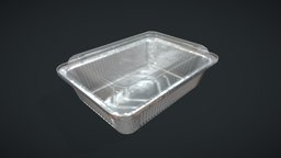Aluminum Food Container with Lid storage, baking, household, plate, mold, lid, aluminum, aluminium, fastfood, recycle, cooking, package, kitchenware, foil, roasting, disposable, container, plastic, foil-tray