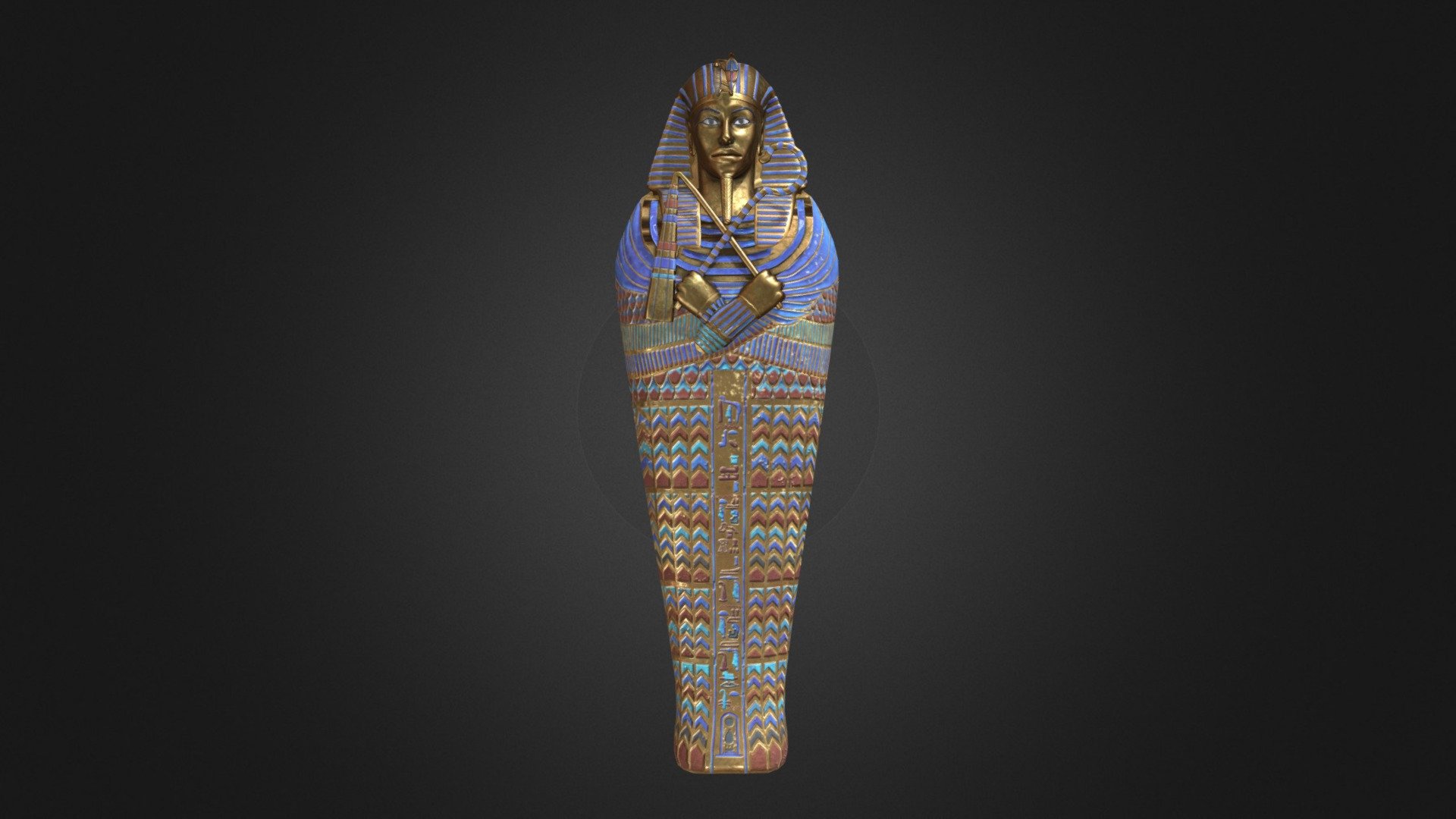 Model of golden Tutankhamun Sarcophagus 3d model