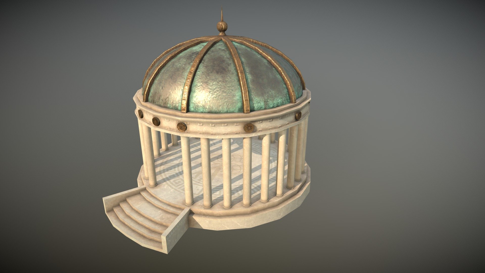 Fairly low poly model with a 2k texture might be suitable as a BG  asset 3d model