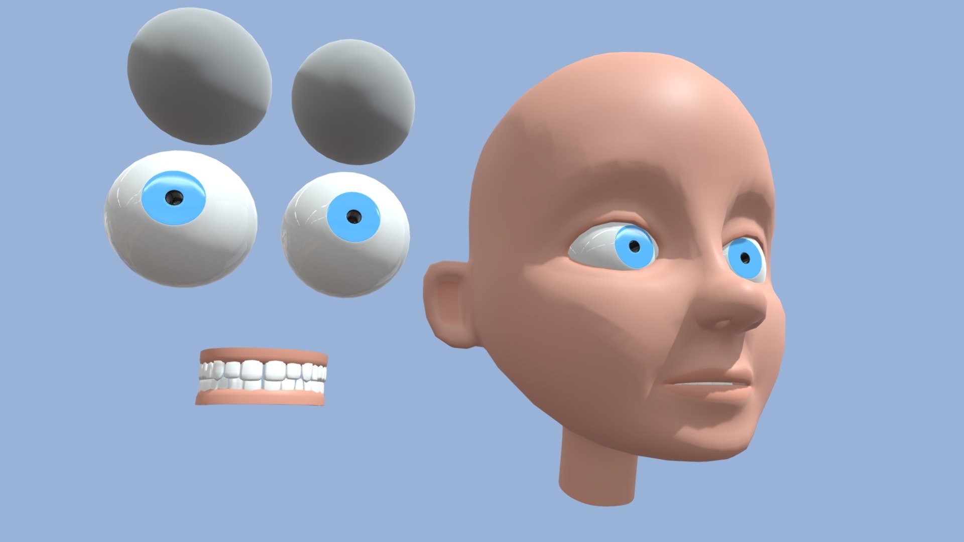 High Quality base mesh of a cartoon male/female character. You will find:




face

teeth (already inside the mouth)

gums (already inside the mouth)

eyes

tongue

the inside of the mouth


the inside of the nose




base colours already applied



uv unwrapping of the face already done

RETOPOLOGY done carefully
 - Cartoon Stylized Character Face Head Base Mesh - Download Free 3D model by LucaDrech 3d model