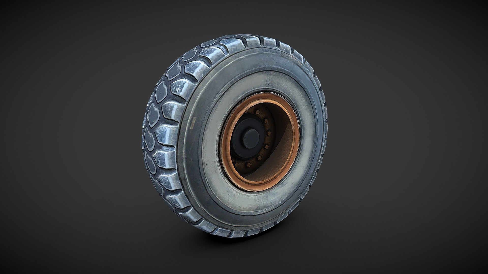 Tractor wheel game-ready scan. Made on my Iphone12. Ready to use in Unity engine 3d model