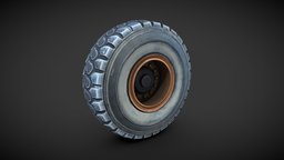 Tractor wheel scan wheel, truck, tractor, unity, game, vehicle, lowpoly, scan, gameready