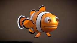 Cartoon Clownfish fish, fun, pet, cartoon, design