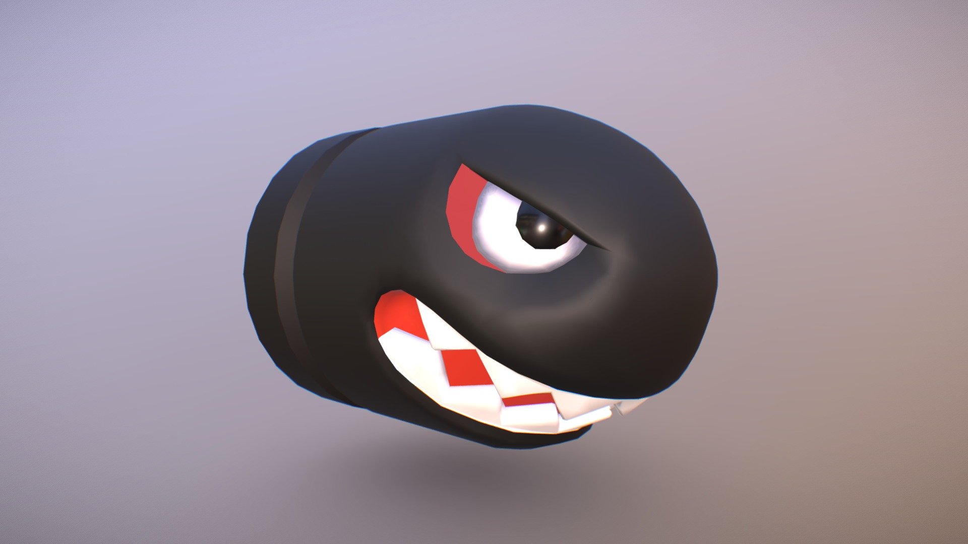 Banzai Bills are a larger version of the Bullet Bill enemy that makes its first appearance in Super Mario World. They are black and have a shark-like smile. They use to be the largest Bullet Bill sub-species, until King Bills appeared in New Super Mario Bros.

© Nintendo. 2024 - Banzai Bill - New Super Mario Bros. U - Buy Royalty Free 3D model by AdminX1100 3d model