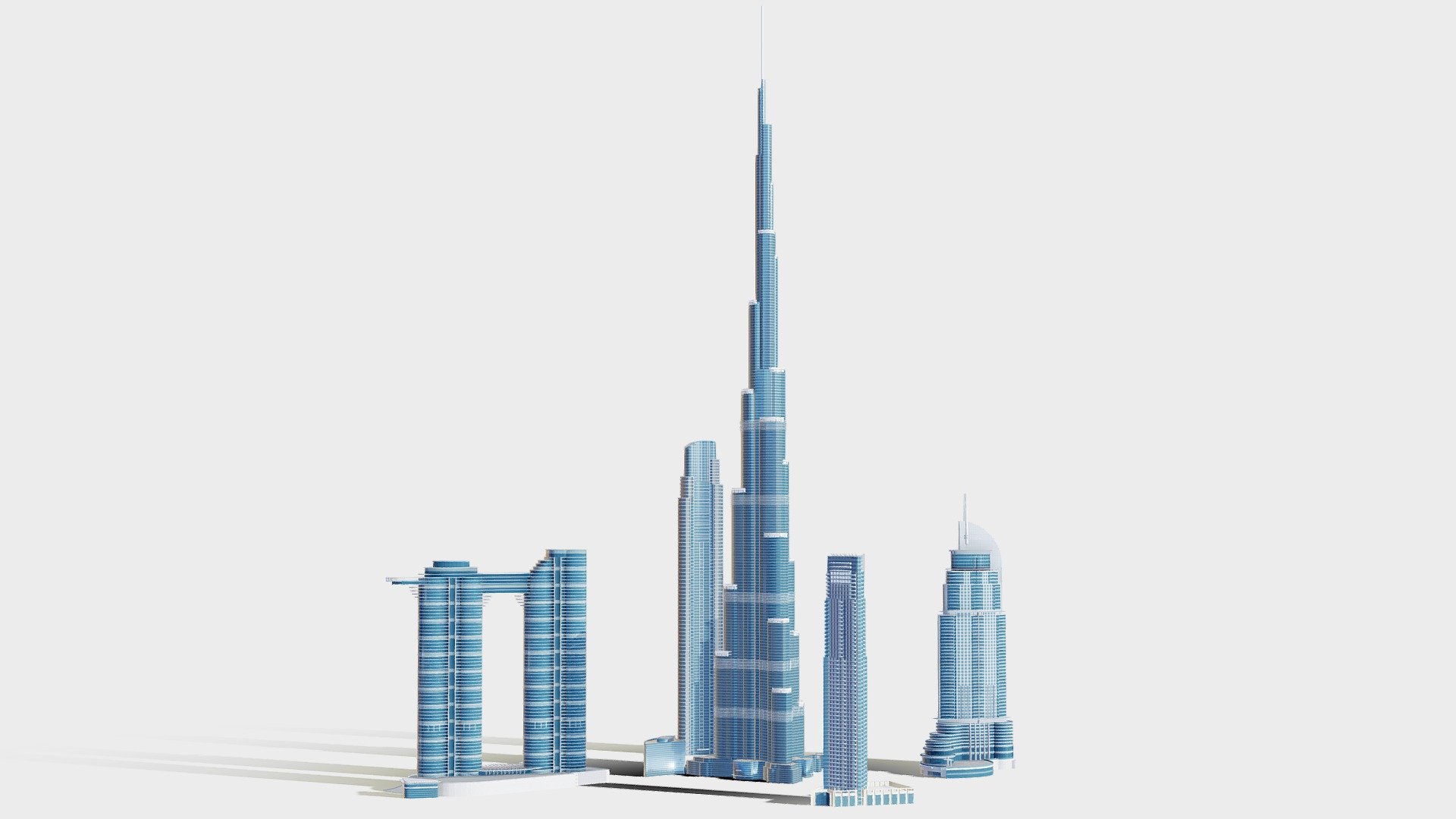 this collection content must famous skyscrapers in burj khalifa area




burj khalifa
https://skfb.ly/oCwox

sky view tower
https://skfb.ly/oDUyF

address tower
https://skfb.ly/oDKYu

vida tower
https://skfb.ly/oCzBu

i primo tower
https://skfb.ly/oCq8z
 - Dubai Towers P1 - Buy Royalty Free 3D model by 1Quad (@1.Quad) 3d model