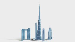 Dubai Towers P1 tower, dubai, khalifa, skyscraper, burj, mall, noai