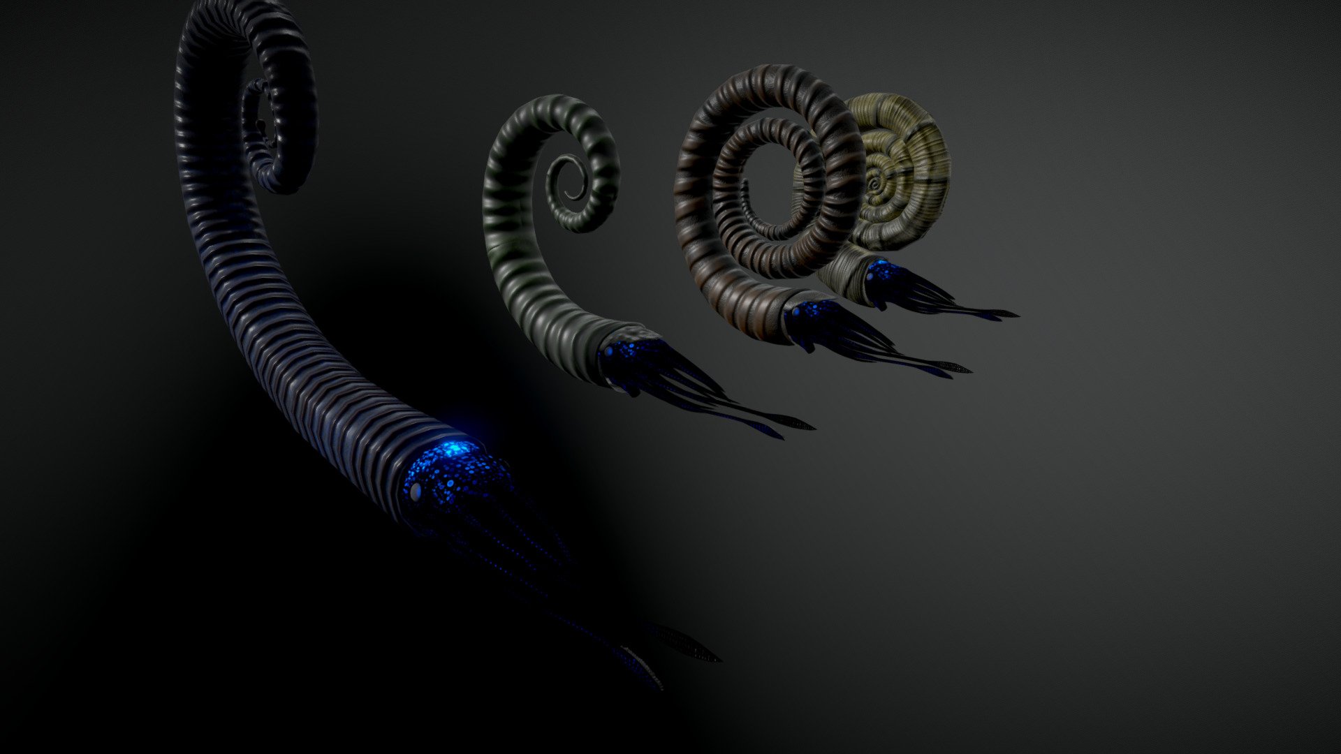 Bioluminescent ammonite - 3D model by Paleobiome 3d model