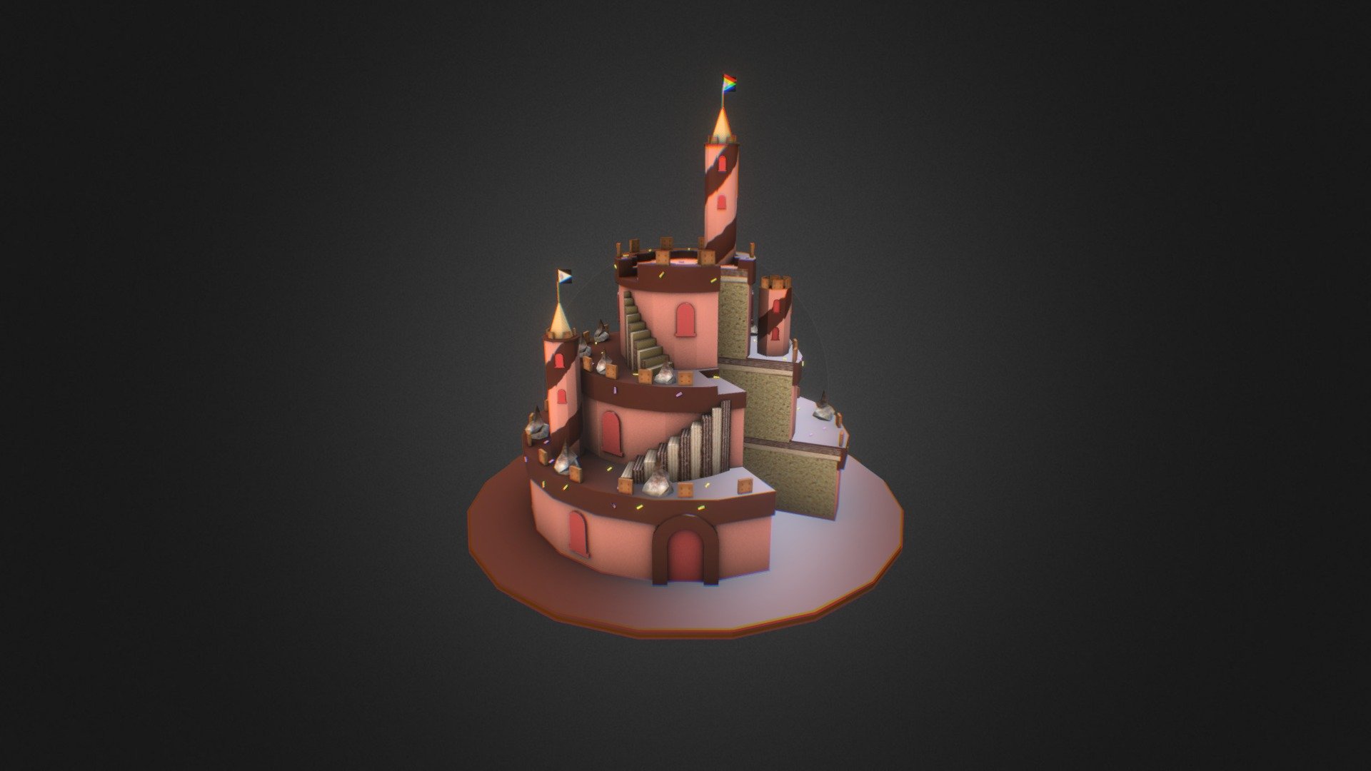 for Pasar Seni 2014 - Cake Castle - 3D model by rizalalthur 3d model