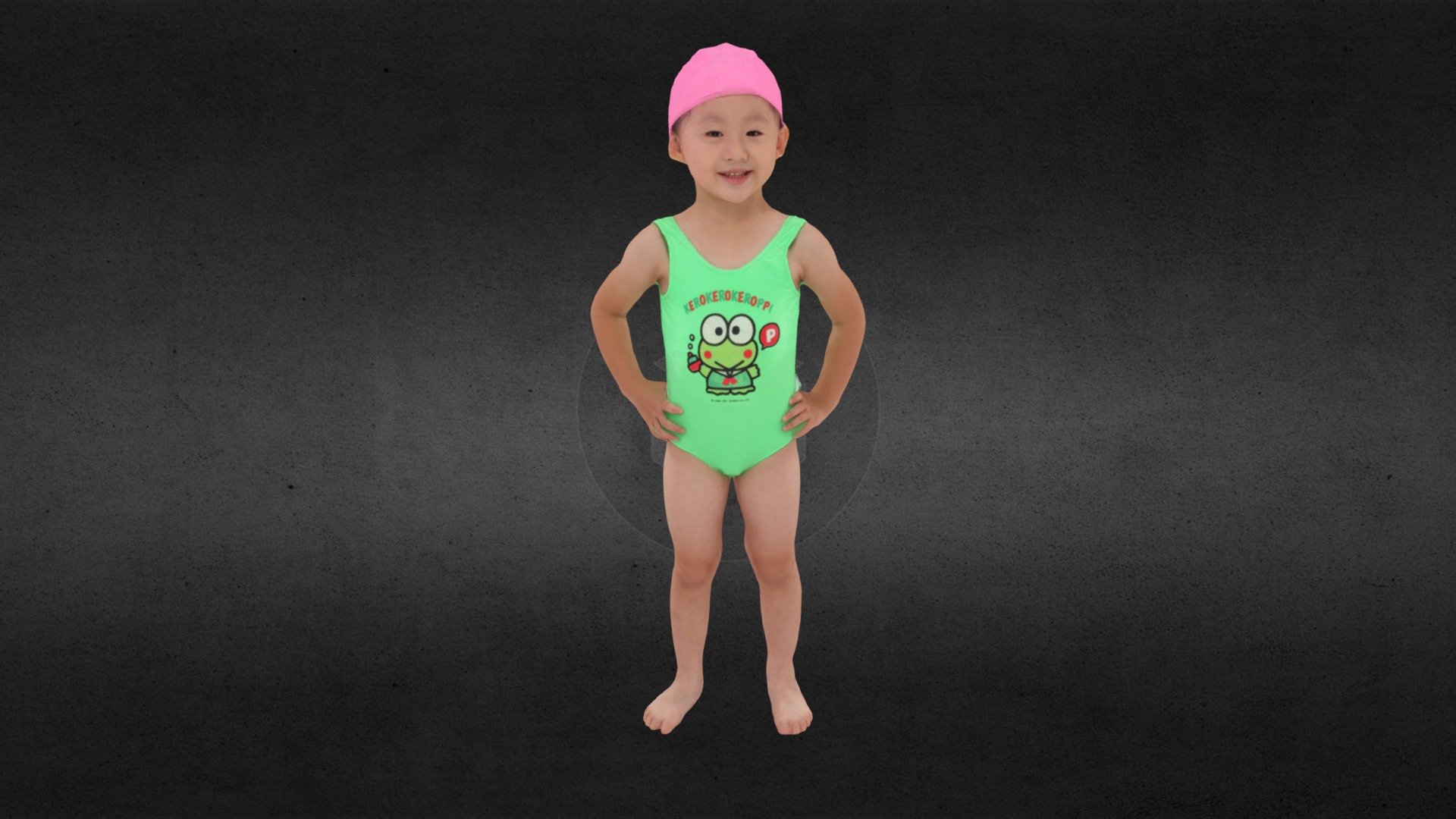 Little girl swimmer_817 - Buy Royalty Free 3D model by Evan 3D Scanning studio (@Evan-3DScanningStudio) 3d model